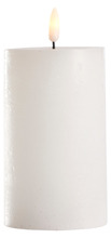 Kubbelys med 3D LED-flamme H12,5 cm